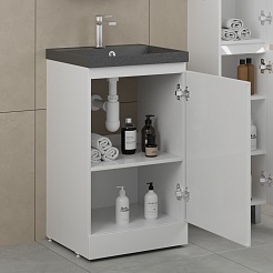 Style Line Тумба под раковину Батлер 50 белая Люкс антискрейтч Plus – фотография-6